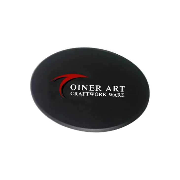 Black Oval LOGO Plaque með Triangle Support